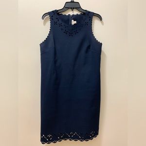 Jcrew Navy Petite 10 dress with cutout detail